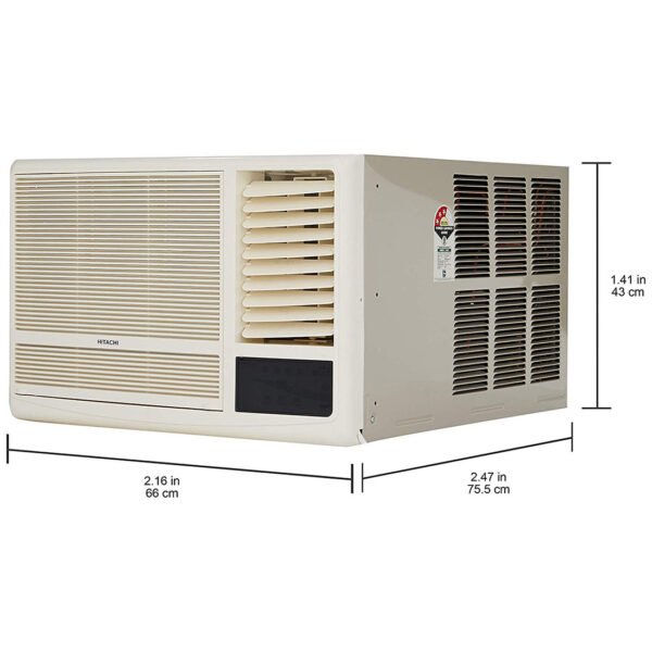 dimensions of 1 ton window ac in inches