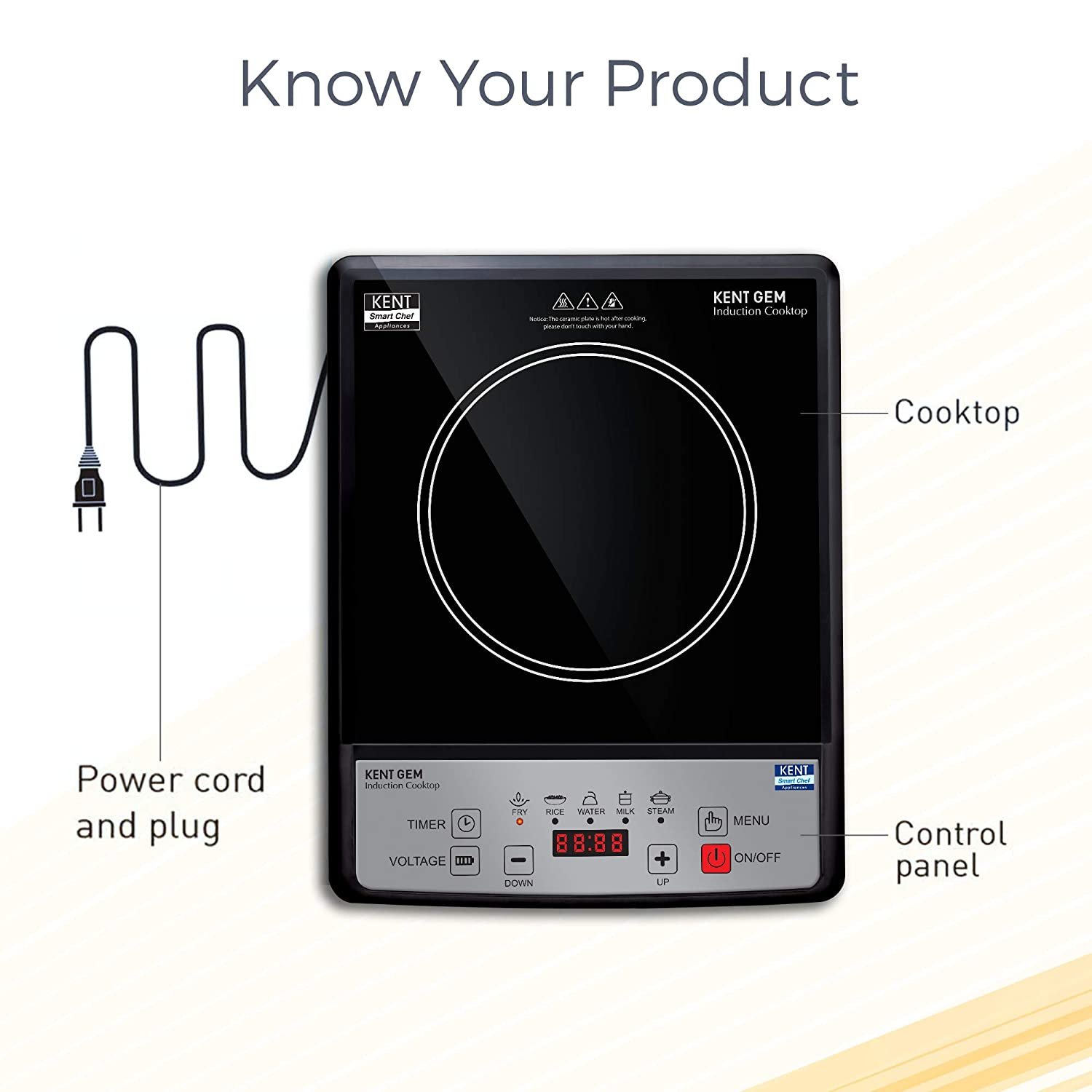 SmartChef Induction Cooktop, Bluetooth enabled